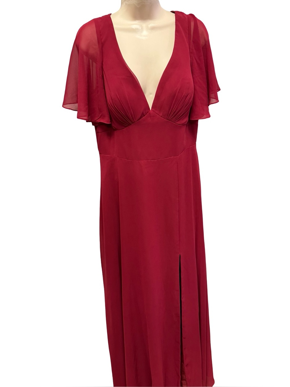 111 / Azazie Burgundy Bridesmaid Dress Size A12
